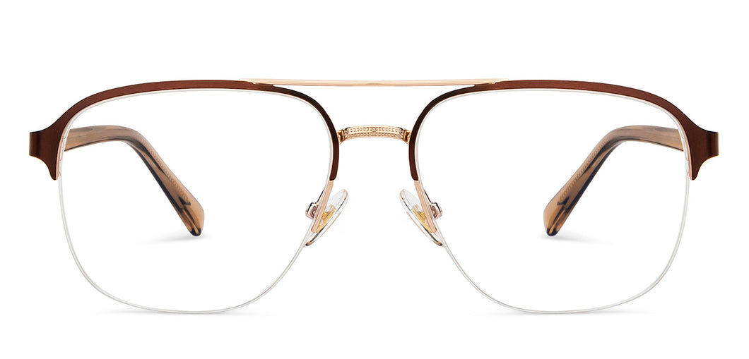 Gunmetal Square Half Rim Unisex Eyeglasses by John Jacobs-201449