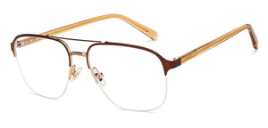 Gunmetal Square Half Rim Unisex Eyeglasses by John Jacobs-201449