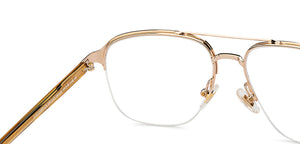 Gunmetal Square Half Rim Unisex Eyeglasses by John Jacobs-201449