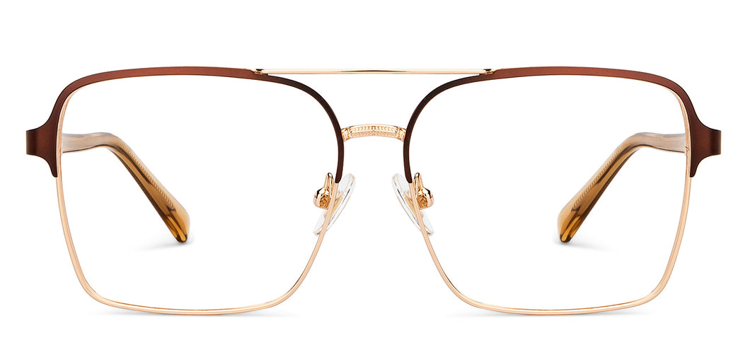 Brown Square Full Rim Unisex Eyeglasses by John Jacobs-201451