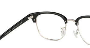 Gunmetal Clubmaster Full Rim Unisex Eyeglasses by John Jacobs-202589