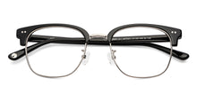 Load image into Gallery viewer, Gunmetal Clubmaster Full Rim Unisex Eyeglasses by John Jacobs-202589