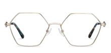 Load image into Gallery viewer, Silver Hexagonal Full Rim Women Eyeglasses by John Jacobs-205893