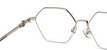 Load image into Gallery viewer, Silver Hexagonal Full Rim Women Eyeglasses by John Jacobs-205893