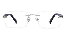 Load image into Gallery viewer, Silver Rectangle Rimless Unisex Eyeglasses by John Jacobs Online-209686