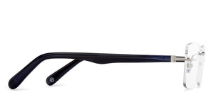 Silver Rectangle Rimless Unisex Eyeglasses by John Jacobs Online-209686