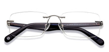 Load image into Gallery viewer, Silver Rectangle Rimless Unisex Eyeglasses by John Jacobs Online-209686
