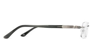 Silver Rectangle Rimless Unisex Eyeglasses by John Jacobs-209688