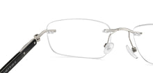 Load image into Gallery viewer, Silver Rectangle Rimless Unisex Eyeglasses by John Jacobs-209688