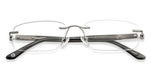 Load image into Gallery viewer, Silver Rectangle Rimless Unisex Eyeglasses by John Jacobs-209688