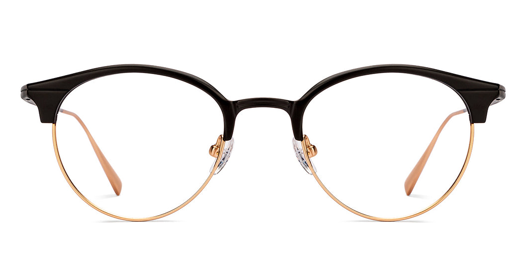 Black Oval Full Rim Unisex Eyeglasses by John Jacobs-210121