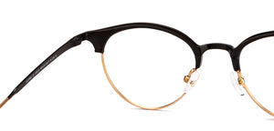 Black Oval Full Rim Unisex Eyeglasses by John Jacobs-210121