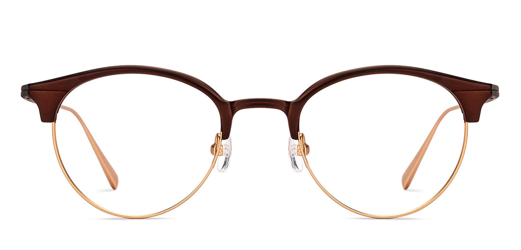 Brown Oval Full Rim Unisex Eyeglasses by John Jacobs-210122