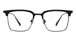 Black Rectangle Full Rim Unisex Eyeglasses by John Jacobs-210124