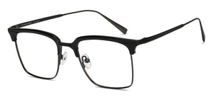 Black Rectangle Full Rim Unisex Eyeglasses by John Jacobs-210124