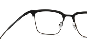 Black Rectangle Full Rim Unisex Eyeglasses by John Jacobs-210124