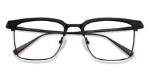 Load image into Gallery viewer, Black Rectangle Full Rim Unisex Eyeglasses by John Jacobs-210124