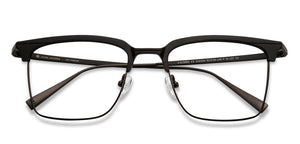 Black Rectangle Full Rim Unisex Eyeglasses by John Jacobs-210124