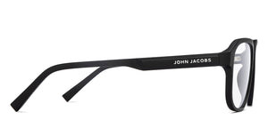 Gunmetal Square Full Rim Unisex Eyeglasses by John Jacobs-211193