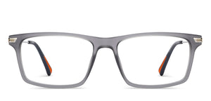 Grey Rectangle Full Rim Unisex Eyeglasses by John Jacobs-211283