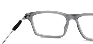 Grey Rectangle Full Rim Unisex Eyeglasses by John Jacobs-211283