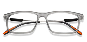 Grey Rectangle Full Rim Unisex Eyeglasses by John Jacobs-211283