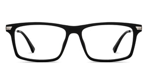 Black Rectangle Full Rim Unisex Eyeglasses by John Jacobs-211284