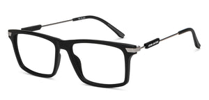 Black Rectangle Full Rim Unisex Eyeglasses by John Jacobs-211284