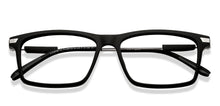 Load image into Gallery viewer, Black Rectangle Full Rim Unisex Eyeglasses by John Jacobs-211284