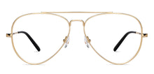 Load image into Gallery viewer, Gold Aviator Full Rim Men Eyeglasses by John Jacobs-212532