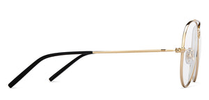 Gold Aviator Full Rim Men Eyeglasses by John Jacobs-212532