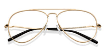Load image into Gallery viewer, Gold Aviator Full Rim Men Eyeglasses by John Jacobs-212532