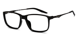 Black Rectangle Full Rim Unisex Eyeglasses by John Jacobs-212737