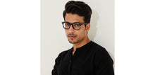 Load image into Gallery viewer, Black Square Full Rim Unisex Eyeglasses by John Jacobs-233373