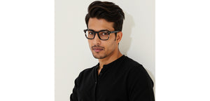 Black Square Full Rim Unisex Eyeglasses by John Jacobs-233373
