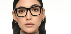 Black Rectangle Full Rim Unisex Eyeglasses by John Jacobs-215742