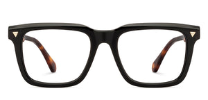 Black Rectangle Full Rim Unisex Eyeglasses by John Jacobs-215742