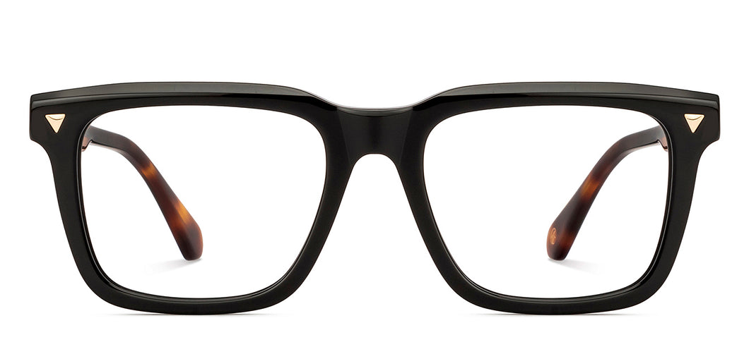 Black Rectangle Full Rim Unisex Eyeglasses by John Jacobs-215742
