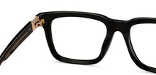 Load image into Gallery viewer, Black Rectangle Full Rim Unisex Eyeglasses by John Jacobs-215742