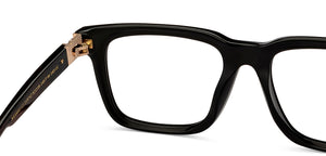 Black Rectangle Full Rim Unisex Eyeglasses by John Jacobs-215742