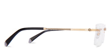 Load image into Gallery viewer, Gold Rectangle Rimless Unisex Eyeglasses by John Jacobs-217757