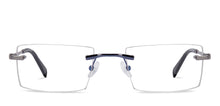 Load image into Gallery viewer, Silver Rectangle Rimless Unisex Eyeglasses by John Jacobs-217758