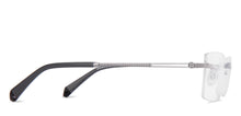 Load image into Gallery viewer, Silver Rectangle Rimless Unisex Eyeglasses by John Jacobs-217758