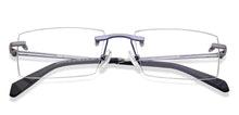 Load image into Gallery viewer, Silver Rectangle Rimless Unisex Eyeglasses by John Jacobs-217758