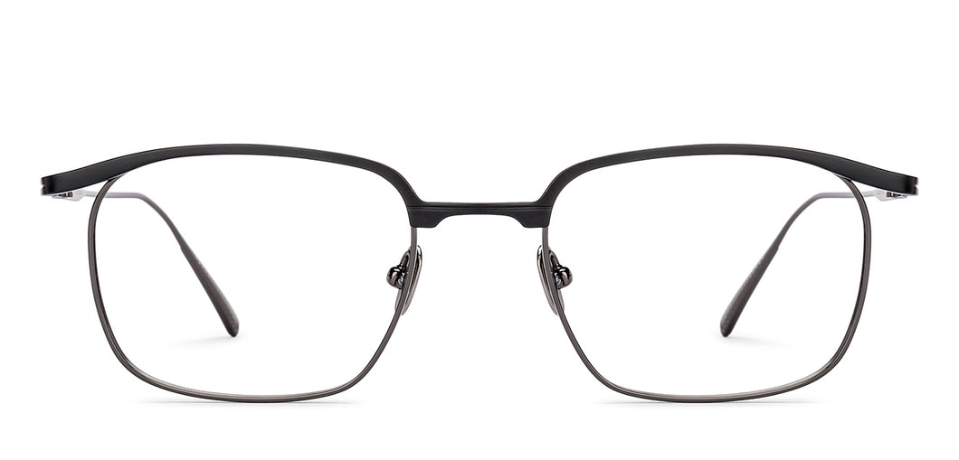 Gunmetal Rectangle Full Rim Unisex Eyeglasses by John Jacobs-221032