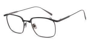 Gunmetal Rectangle Full Rim Unisex Eyeglasses by John Jacobs-221032