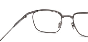 Gunmetal Rectangle Full Rim Unisex Eyeglasses by John Jacobs-221032