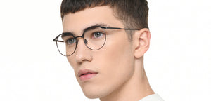 Gunmetal Round Full Rim Unisex Eyeglasses by John Jacobs-221034