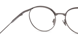Gunmetal Round Full Rim Unisex Eyeglasses by John Jacobs-221034