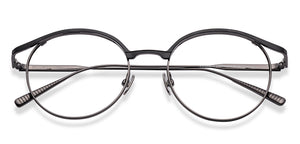 Gunmetal Round Full Rim Unisex Eyeglasses by John Jacobs-221034